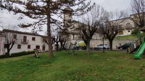 Vinchiaturo Molise Włochy Stycznia 2024 Pomnik Emigranta Piazza Municipio Prezent — Wideo stockowe