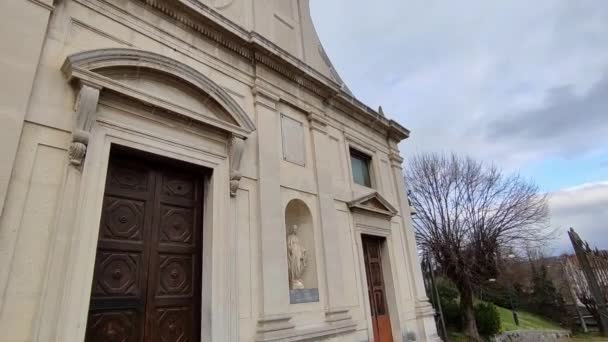 Vinchiaturo Molise Italia Enero 2024 Iglesia Madre Dedicada Santa Cruz — Vídeos de Stock
