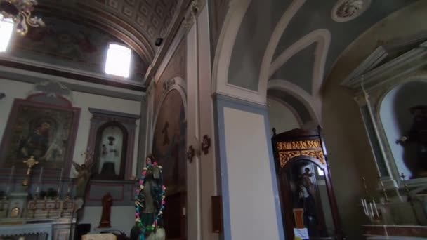 Vinchiaturo Molise Italië Januari 2024 Interieur Van Kerk Van San — Stockvideo