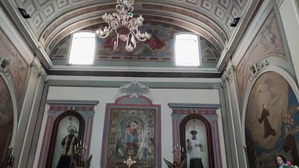 Vinchiaturo Molise Itália Janeiro 2024 Interior Igreja San Bernardino Siena — Vídeo de Stock