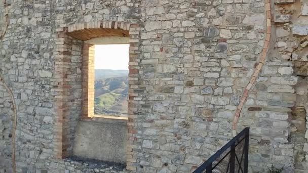 Castropignano Molise Talya Ekim 2023 Yüzyıldan Kalma Castello Evoli Nin — Stok video