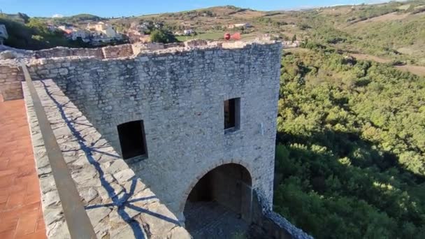 Castropignano Molise Itália Outubro 2023 Visão Geral Castello Evoli Século — Vídeo de Stock