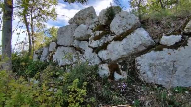 Castropignano Molise Ottobre 2023 Resti Mura Megalitiche Risalenti Secolo Nel — Video Stock