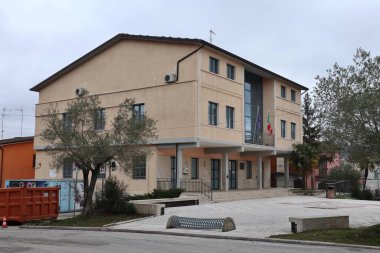 Vinchiaturo, Molise, İtalya 10 Ocak 2024: Tarihi merkezin dar sokaklarından köyün görüntüsü