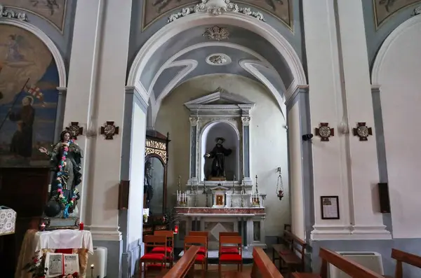 stock image Vinchiaturo, Molise, Italy  10 January 2024: Interior of the Church of San Bernardino da Siena, dating back to the 16th century and restored in 1849