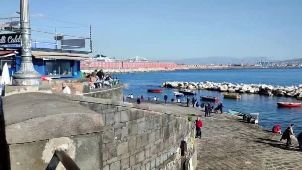 Napoli Campania Italia Gennaio 2024 Panoramica Del Golfo Napoli Dal — Video Stock