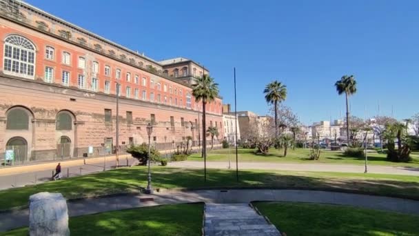 Neapol Kampánie Itálie Ledna 2024 Molosiglio Gardens Acton Postaven Roce — Stock video