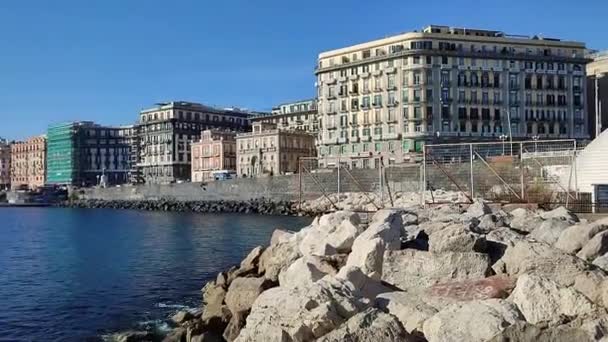 Neapol Kampania Włochy Stycznia 2024 Porticciolo Del Molosiglio Acton Miejscem — Wideo stockowe