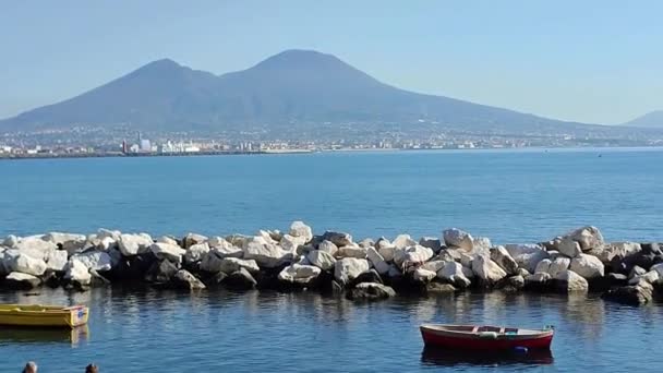 Neapel Kampanien Italien Januar 2024 Überblick Über Den Golf Von — Stockvideo