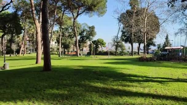 Neapel Kampanien Italien Januar 2024 Gärten Von Molosiglio Der Acton — Stockvideo
