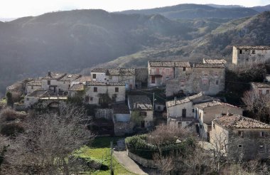 Boiano, Molise, İtalya 16 Ocak 2024: San Giovanni Battista Kilisesi 'nden panoramik manzara