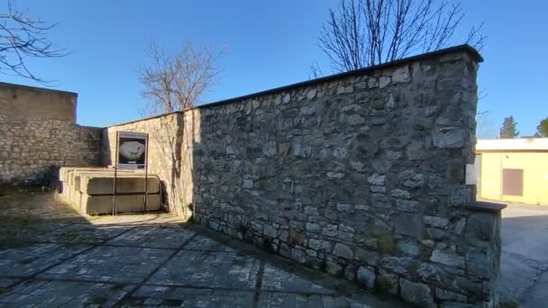 Benevento Campania Talya Şubat 2024 Eski San Felice Manastırı Eski — Stok video