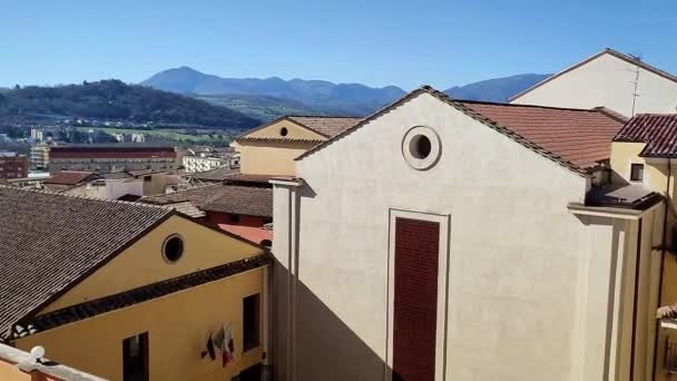 Benevento Kampánie Itálie Února 2024 Panoramatický Výhled Terasy Hortus Conclusus — Stock video