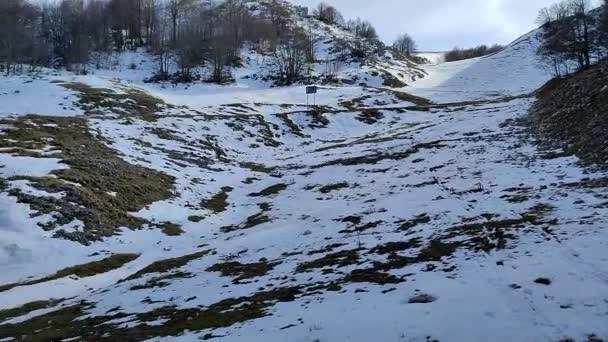 Campitello Matese Molise Italien März 2024 Skigebiet Monte Miletto Wegen — Stockvideo