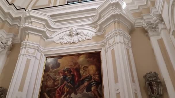 Benevento Kampania Włochy Lutego 2024 Wnętrze Kościoła San Domenico Założonego — Wideo stockowe