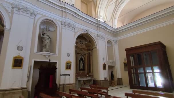 Benevento Campania Italy February 2024 Interior Church San Domenico Founded — Stock Video