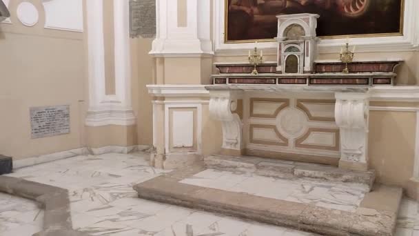 베네벤토 캄파니아 이탈리아 2024년 15일 13세기에 설립된 도메니코 교회의 내부와 — 비디오
