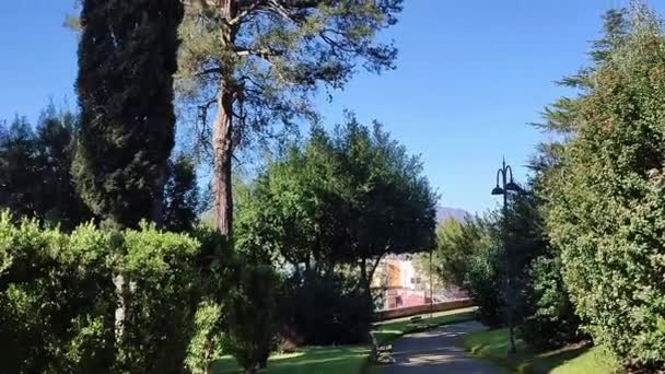 Benevento Campania Italia Februari 2024 Villa Comunale Bersama Viale Degli — Stok Video