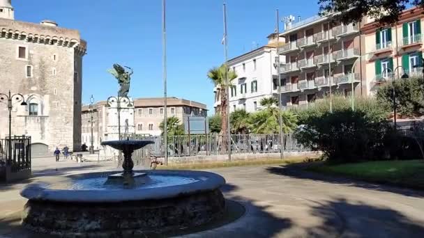 Benevento Campania Italy February 2024 Villa Comunale Κατά Μήκος Του — Αρχείο Βίντεο