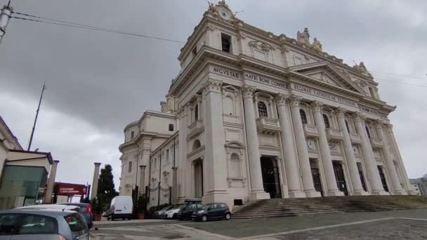 Neapel Kampanien Italien Mars 2024 Basilikan Incoronata Madre Del Buon — Stockvideo