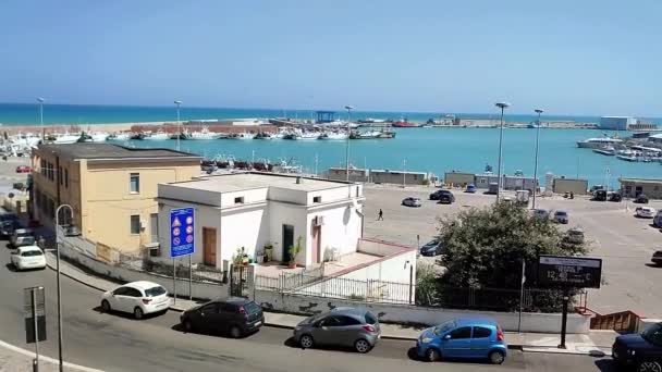 Termoli Molise Italy April 2024 Port Termoli Close Borgo Antico — Stock Video