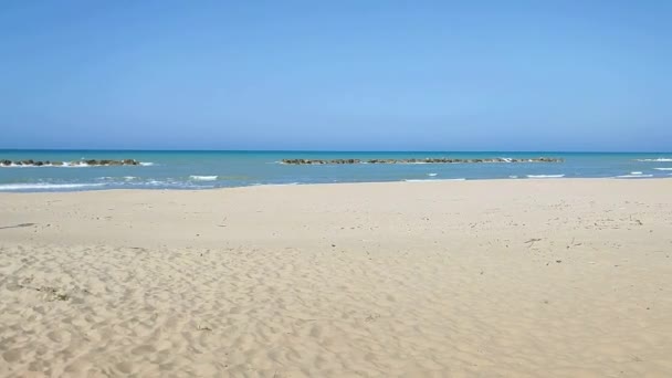 Термоли Молизе Италия Апреля 2024 Года Пляж Ломаре Кристофоро Коломбо — стоковое видео