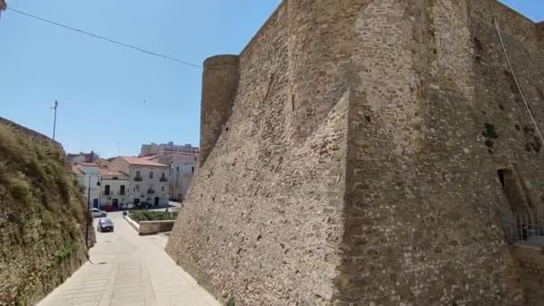 Termoli Molise Ιταλία Απριλίου 2024 Οχυρωμένο Χωριό Στην Αδριατική Θάλασσα — Αρχείο Βίντεο