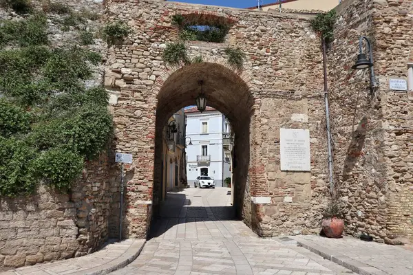 stock image Termoli, Molise, Italy  12 April 2024: Fortified village on the Adriatic sea dominated by the Swabian Castle built in the 11th century