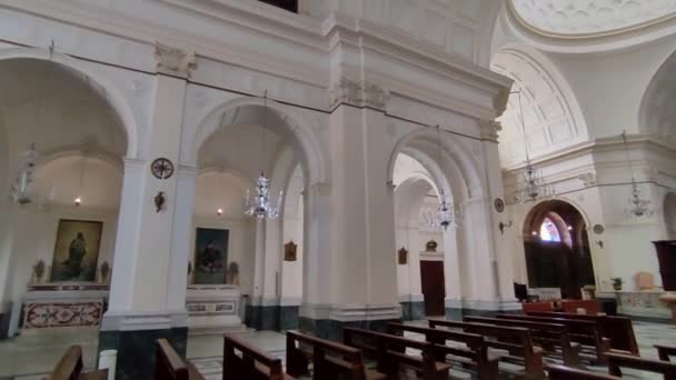 Maiori Kampánie Itálie Dubna 2024 Interiér Collegiate Church Santa Maria — Stock video