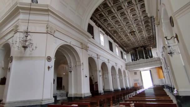 Maiori Campania Itália Abril 2024 Interior Igreja Colegiada Santa Maria — Vídeo de Stock