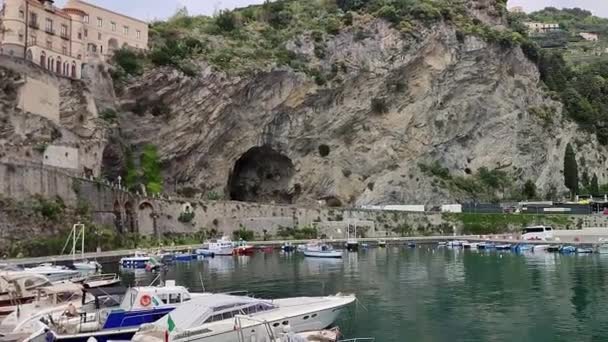 Maiori Campanie Italie Avril 2024 Port Touristique Sur Front Mer — Video