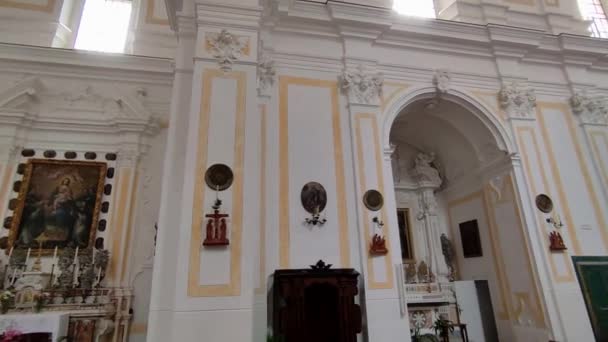 Maiori Campania Ιταλία Απριλίου 2024 Εσωτερικό Της Εκκλησίας Του San — Αρχείο Βίντεο