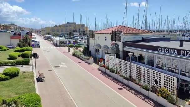 Lido Ostia Lazio Italy May 2024 Overview Tourist Port Rome — ストック動画