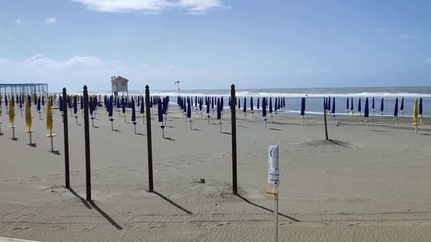 Lido Ostia Lazio Itália Maio 2024 Panorama Orla Marítima Pontile — Vídeo de Stock
