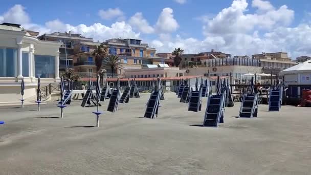Lido Ostia Lazio Itália Maio 2024 Vista Geral Praia Lungomare — Vídeo de Stock