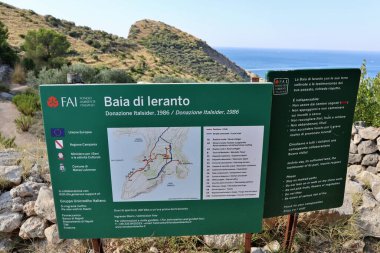 Massa Lubrense - 6 September 2023: View from the path that from the small village of Nerano reaches the Bay of Ieranto