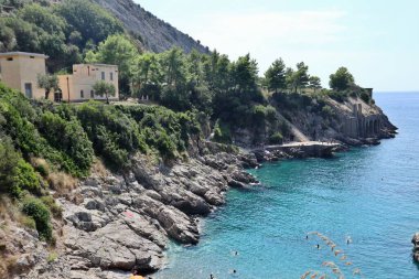 Massa Lubrense - 6 September 2023: View from the path that from the small village of Nerano reaches the Bay of Ieranto