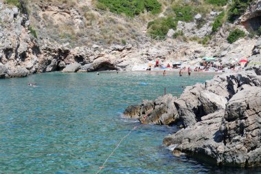 Massa Lubrense - 6 September 2023: View from the path that from the small village of Nerano reaches the Bay of Ieranto