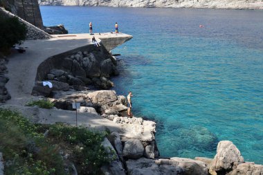 Massa Lubrense - 6 September 2023: View from the path that from the small village of Nerano reaches the Bay of Ieranto