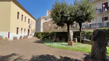 Benevento, Campania, İtalya 25 Mart 2023: UNESCO miras alanı olan Santa Sofia Anıtı Kompleksindeki Sannio Müzesi