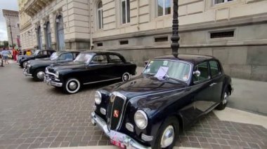 Benevento, Campania, İtalya 23 Haziran 2024: Ulusal A.S.I. Streghe al Volante vesilesiyle Corso Garibaldi 'nin Glimpse' si Marco Polo Kupası için geçerli bir olay