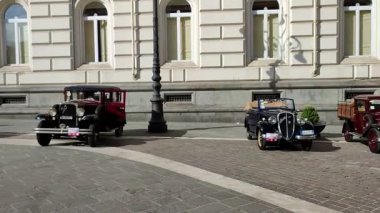 Benevento, Campania, İtalya 23 Haziran 2024: Ulusal A.S.I. Streghe al Volante vesilesiyle Corso Garibaldi 'nin Glimpse' si Marco Polo Kupası için geçerli bir olay