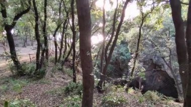Maratea, Basilicata, İtalya - 22 Eylül 2023: Cala Jannita 'da Scoglio SantJanni' nin önünde Black Beach