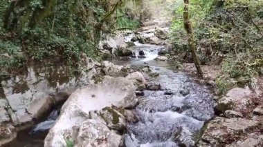 Morigerati, Campania, İtalya - 20 Eylül 2023: WWWF Grotte del Bussento in the Cilento, Vallo di Diano and Alburni National Park, 1998 'den beri UNESCO' nun miras alanı