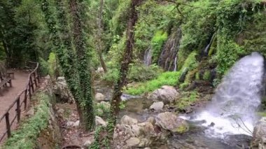 Morigerati, Campania, İtalya - 20 Eylül 2023: WWWF Grotte del Bussento in the Cilento, Vallo di Diano and Alburni National Park, 1998 'den beri UNESCO' nun miras alanı