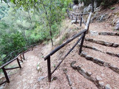 Morigerati, Campania, İtalya - 20 Eylül 2023: WWWF Grotte del Bussento in the Cilento, Vallo di Diano and Alburni National Park, 1998 'den beri UNESCO' nun miras alanı