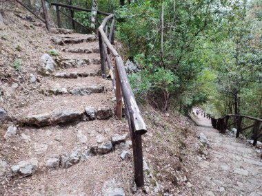 Morigerati, Campania, İtalya - 20 Eylül 2023: WWWF Grotte del Bussento in the Cilento, Vallo di Diano and Alburni National Park, 1998 'den beri UNESCO' nun miras alanı