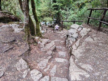 Morigerati, Campania, Italy - September 20, 2023: WWF Oasis Grotte del Bussento in the Cilento, Vallo di Diano and Alburni National Park, a UNESCO heritage site since 1998 clipart