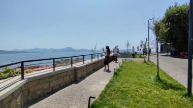 Napoli, Campania, İtalya 26 Temmuz 2024: Borgo di Santa Lucia 'daki Echia Dağı Pizzofalcone Bakış Alanı