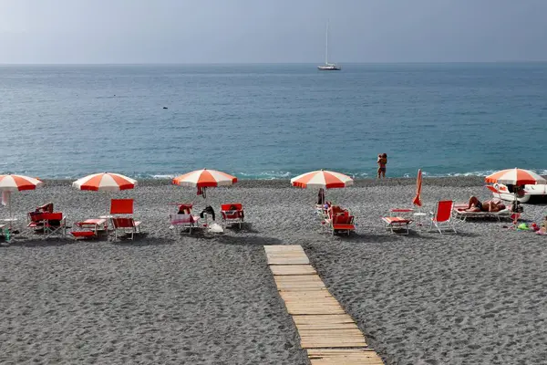 stock image San Nicola Arcella, Cosenza, Calabria, Italy  September 23, 2023: Lido Nettuno Beach